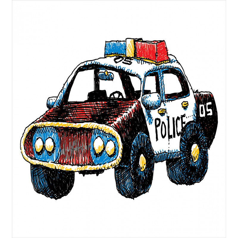 Sketchy Police Car Duvet Cover Set