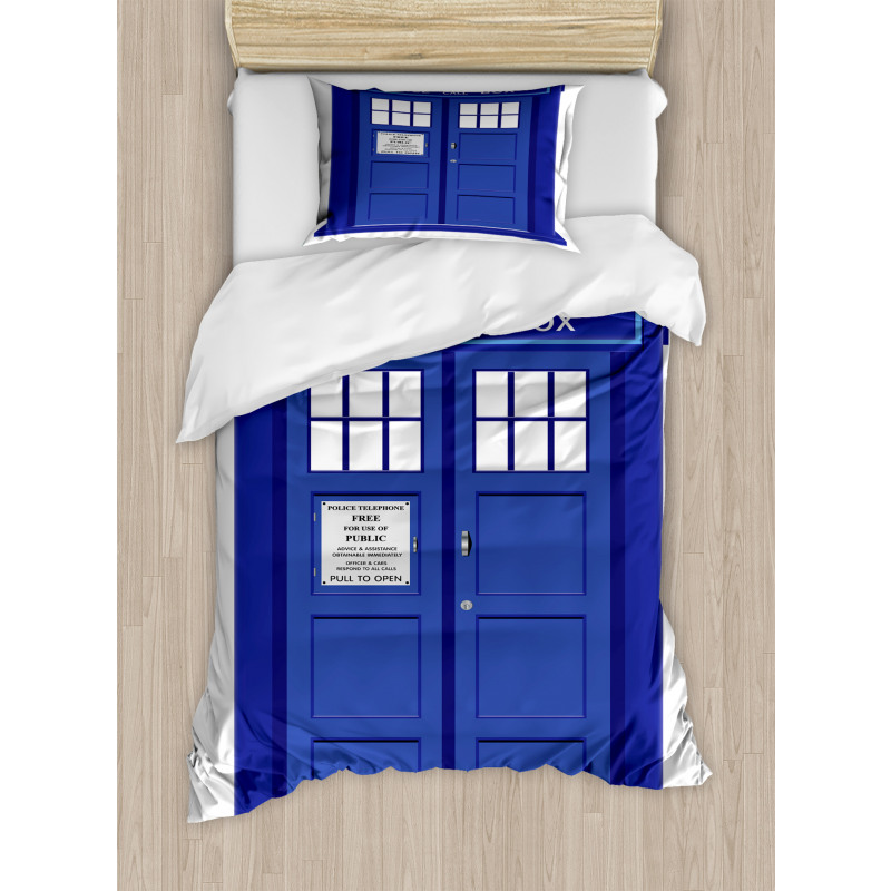 Blue Brit Phone Box Duvet Cover Set