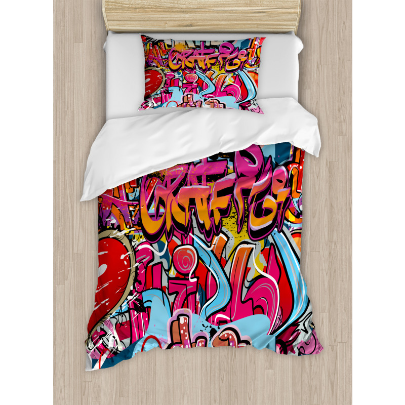 Hip Hop Street Art Duvet Cover Set