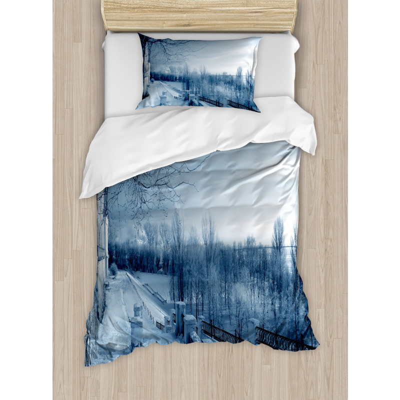 Ice Cold Snowy Scenery Duvet Cover Set
