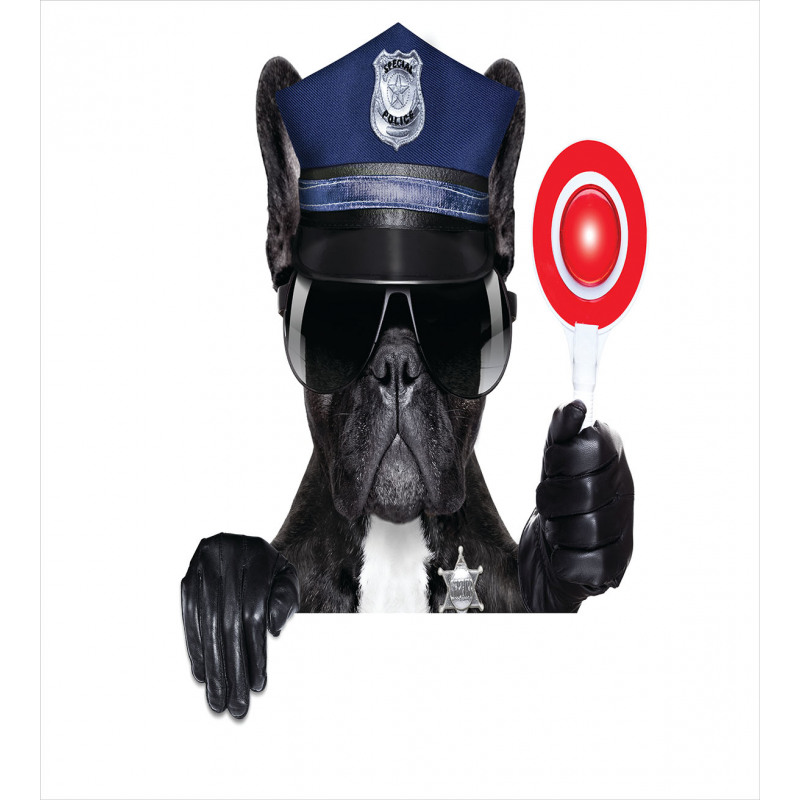 Pug Dog Police Costume Duvet Cover Set