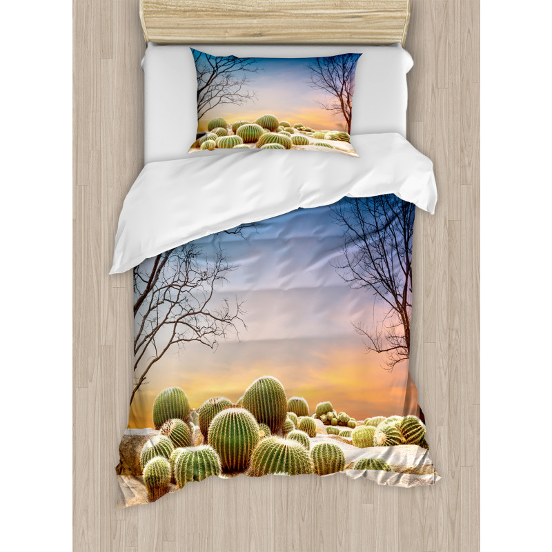 Cactus Balls on Mountain Duvet Cover Set