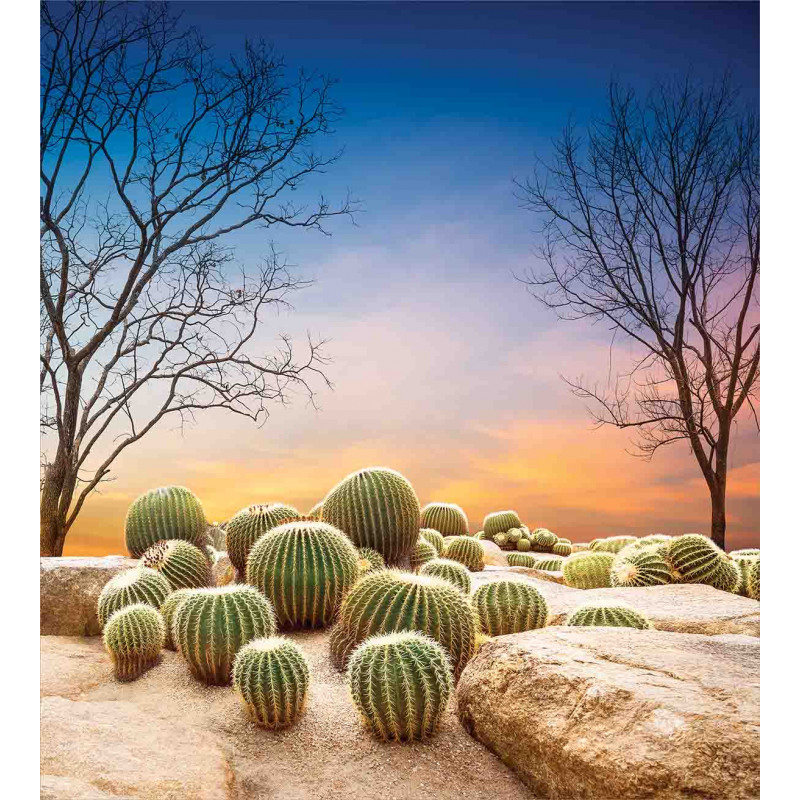 Cactus Balls on Mountain Duvet Cover Set