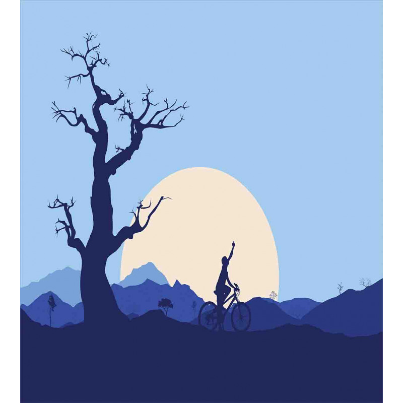 Rising Moon in Forest Duvet Cover Set