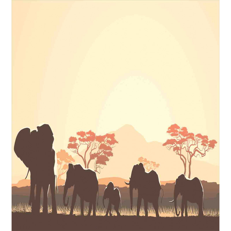 Safari Animal Elephant Duvet Cover Set