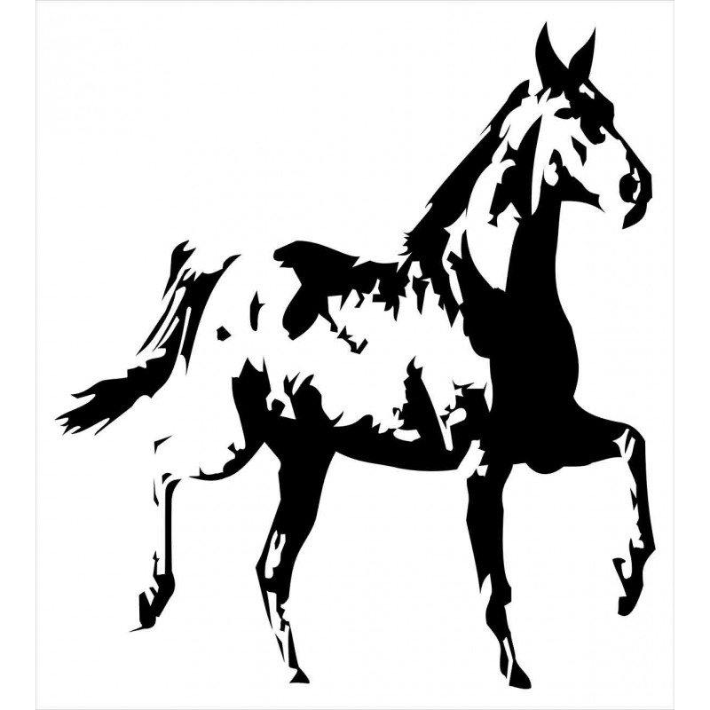 Running Horse Silhouette Duvet Cover Set
