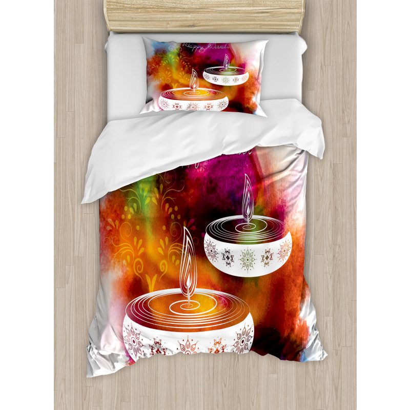 Abstract Rainbow Design Duvet Cover Set