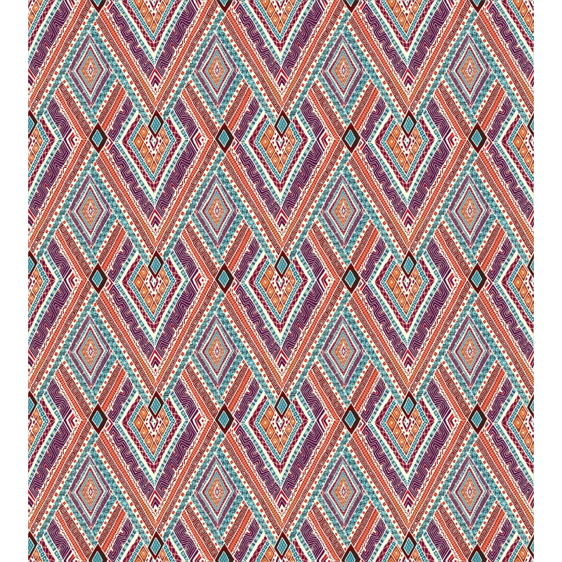 Diagonal Ethno Pattern Duvet Cover Set