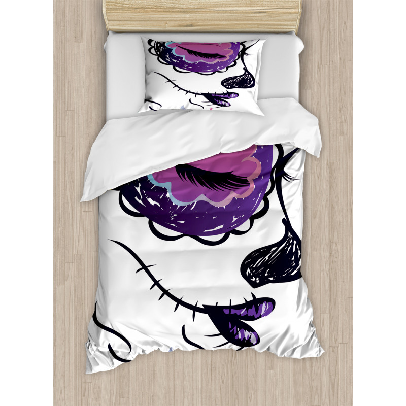 Sugar Skull Girl Duvet Cover Set