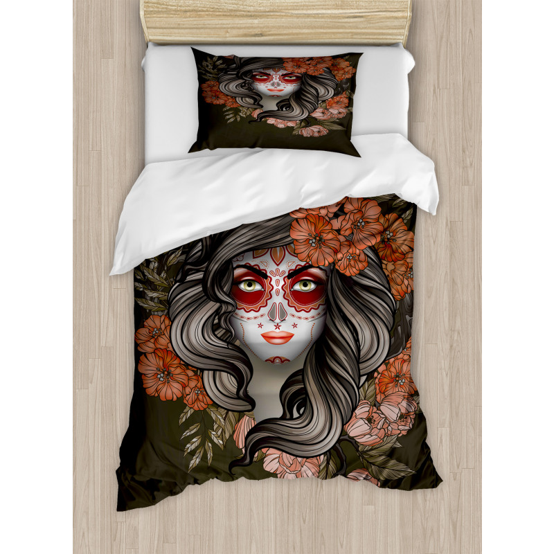 Calavera Woman Duvet Cover Set