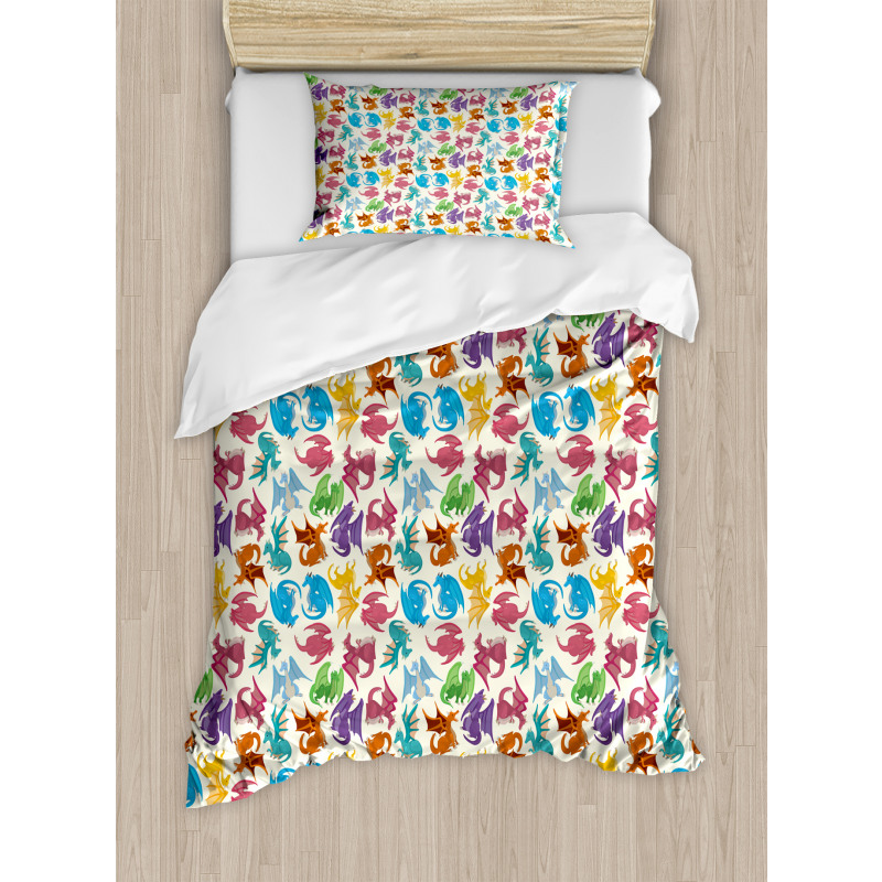 Children Pattern Colored Duvet Cover Set