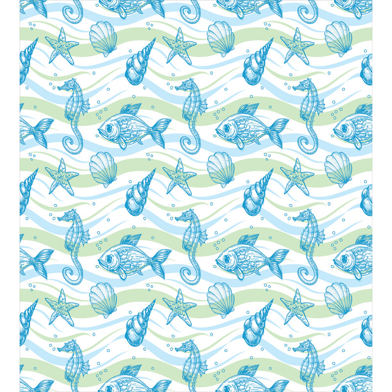Ocean Shell Starfish Duvet Cover Set