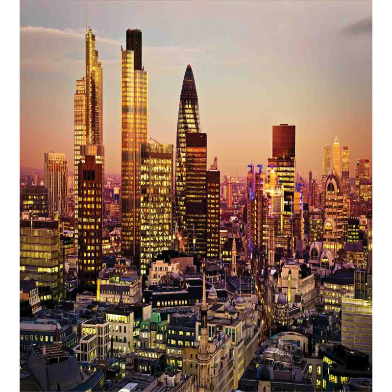 Global City Sunset Duvet Cover Set