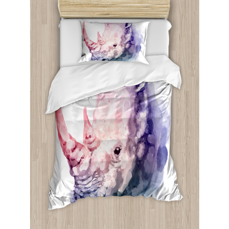 Safari Animal Rhino Duvet Cover Set