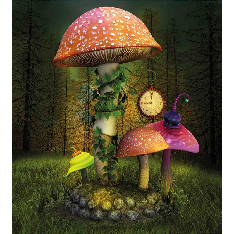 Giant Mushroom and Elve Duvet Cover Set