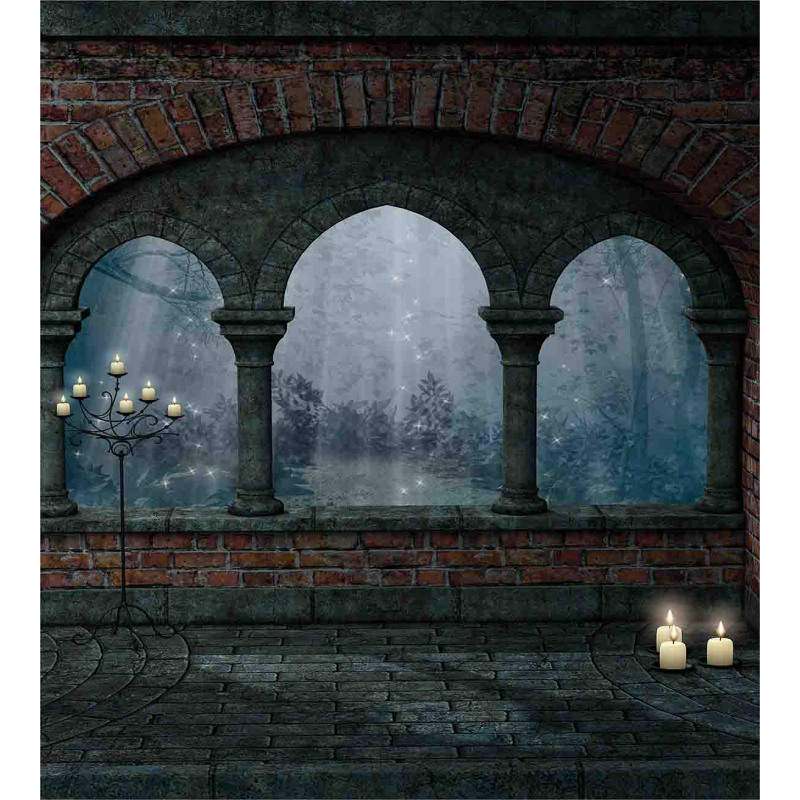 Medieval Castle at Night Duvet Cover Set