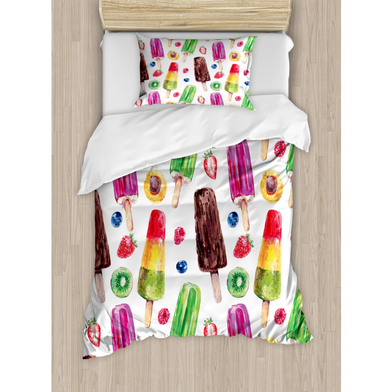 Vivid Ice Creams Duvet Cover Set