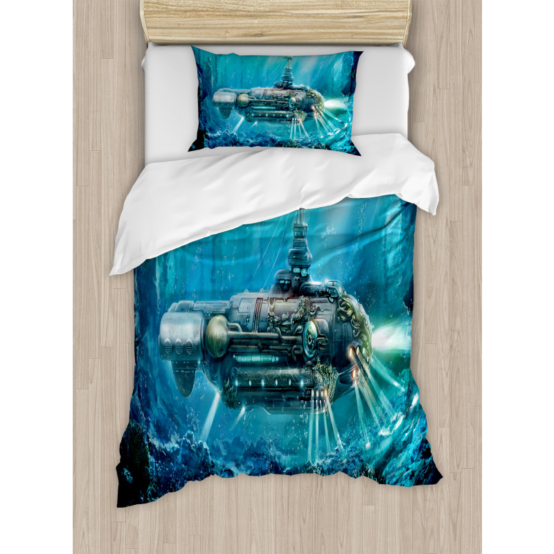 Science Fiction Submarine Duvet Cover Set