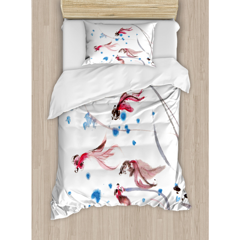 Traditional Ink Painting Duvet Cover Set