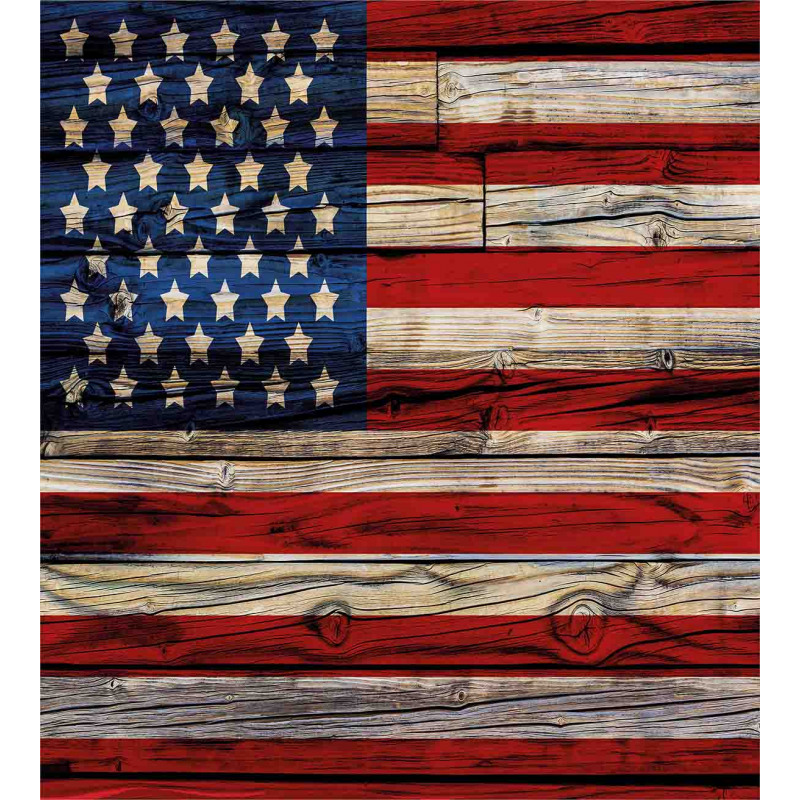 Wood Planks Flag Duvet Cover Set