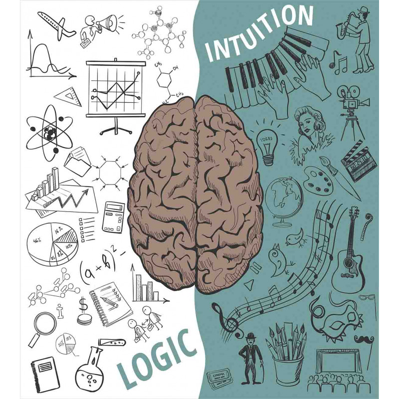 Music Logic Brain Art Duvet Cover Set