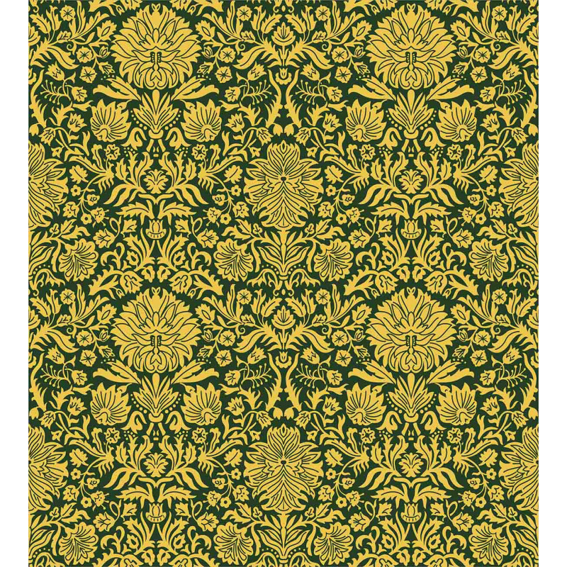 Baroque Flowers Motif Duvet Cover Set