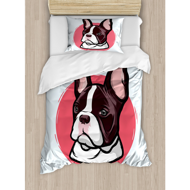 French Bulldog Hipster Duvet Cover Set