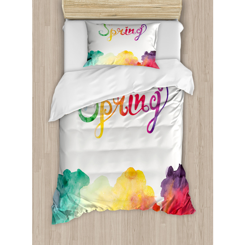 Spring Lettering Duvet Cover Set