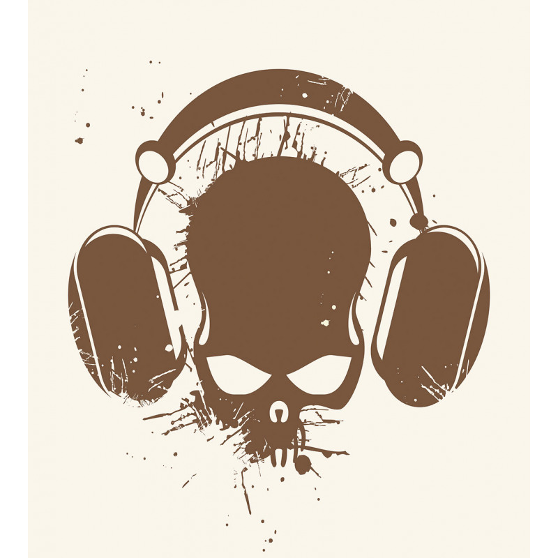 DJ Grunge Retro Skull Duvet Cover Set