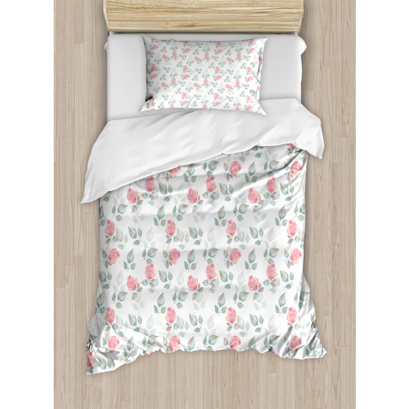 Rose Petals Blossoms Duvet Cover Set