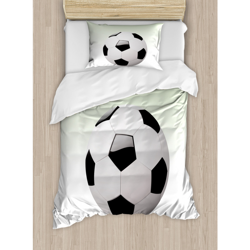 Football Soccer Ball Duvet Cover Set