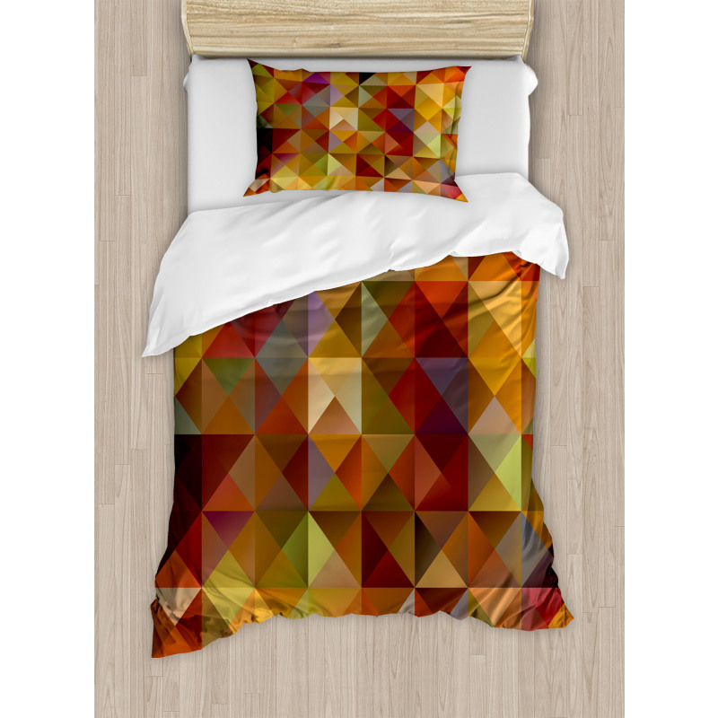 Grid Mosaic Geometric Duvet Cover Set