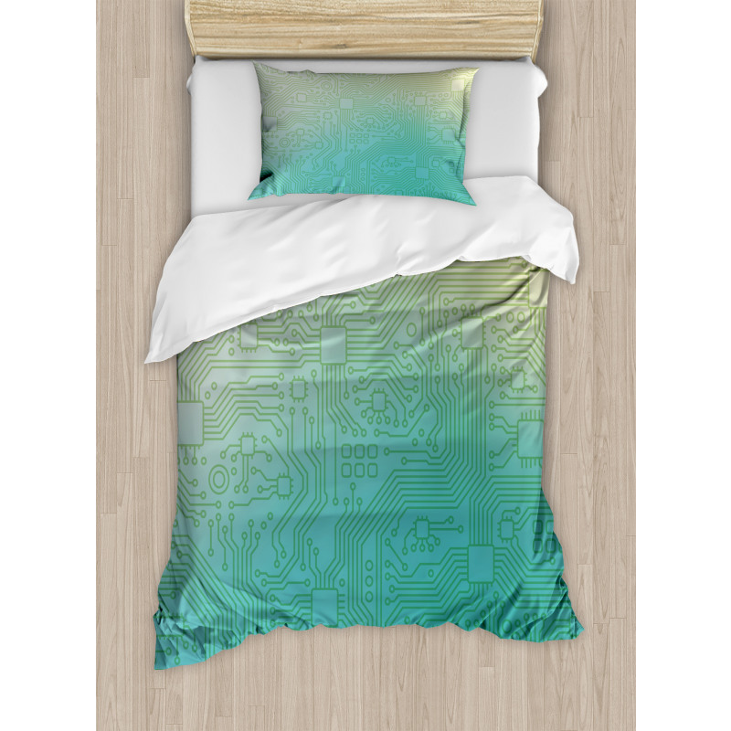 Tech Vector Pattern Duvet Cover Set