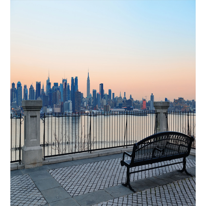 Bench in New York City Duvet Cover Set