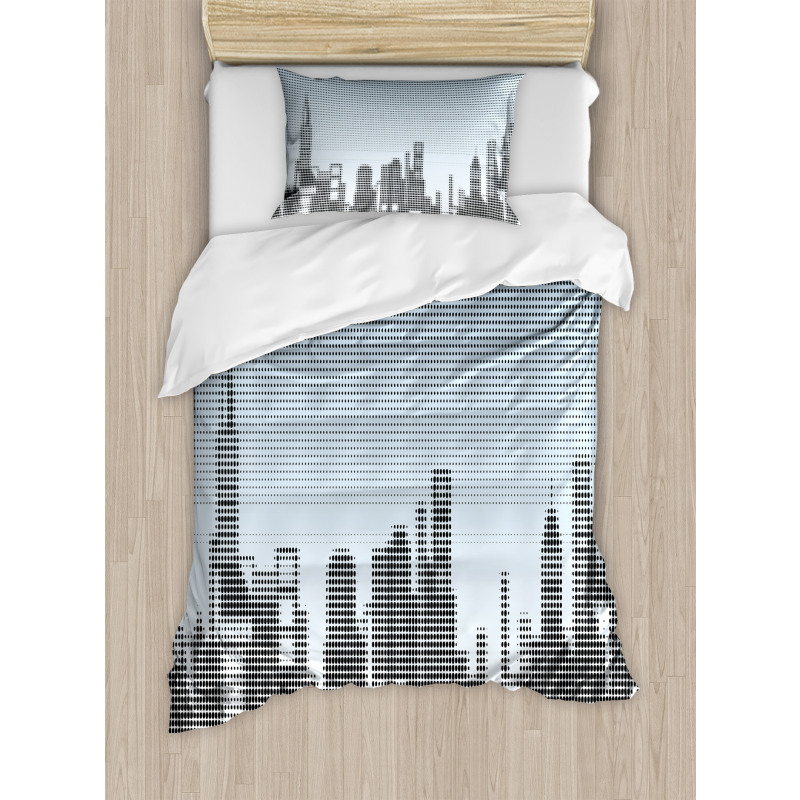 City Skyline Futuristic Duvet Cover Set