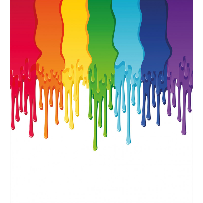 Rainbow Colored Paint Duvet Cover Set