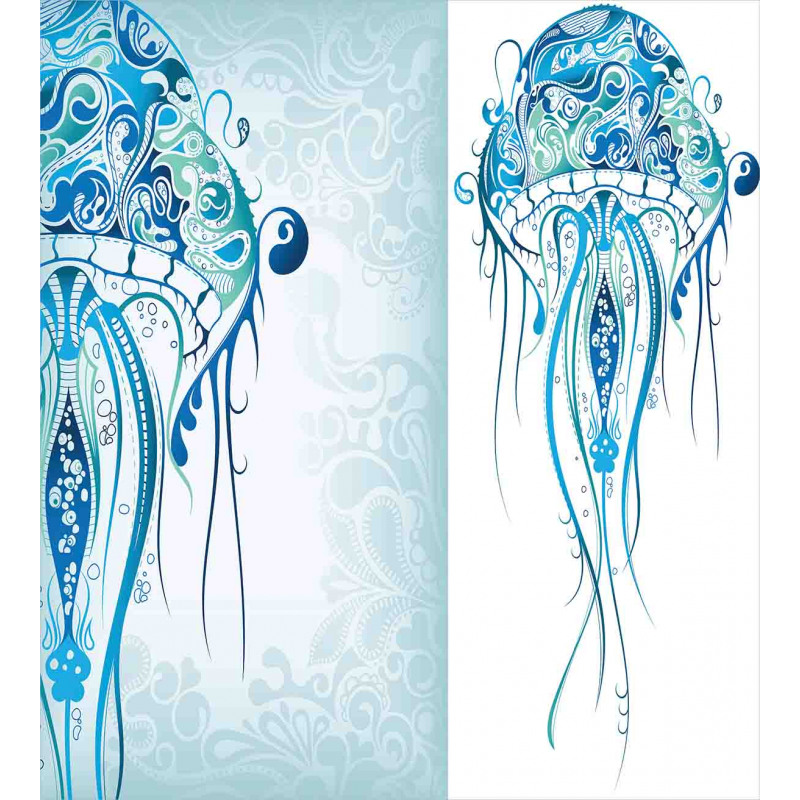 Ocean Jellyfish Paisley Duvet Cover Set