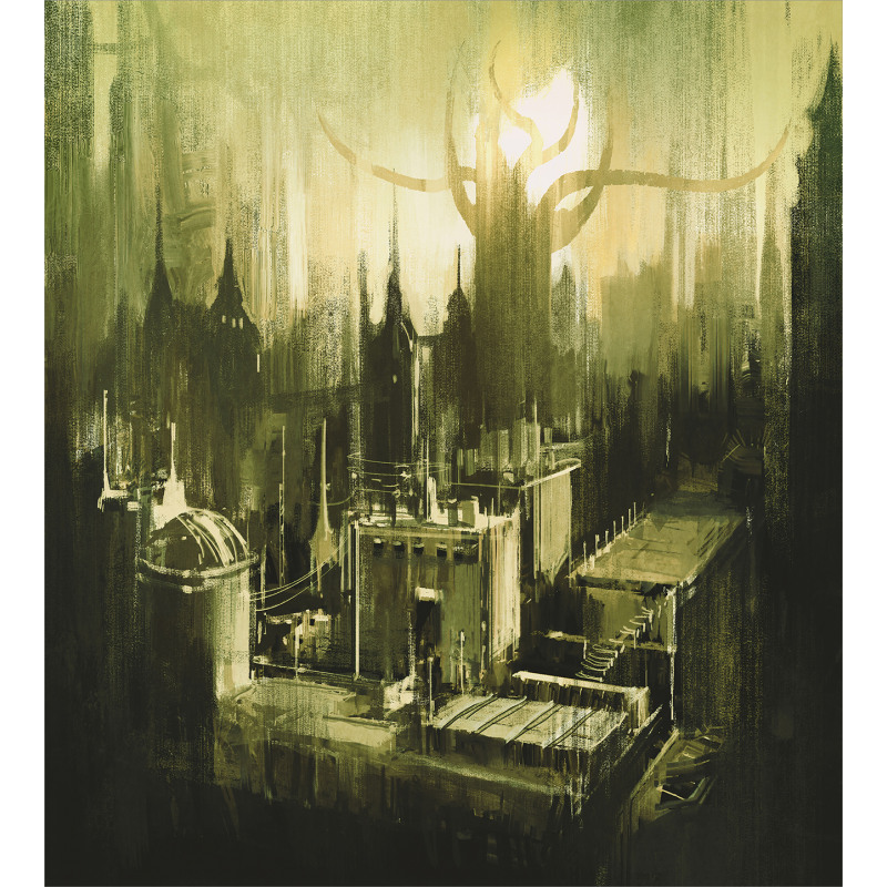 Gothic Dark City Scenery Duvet Cover Set