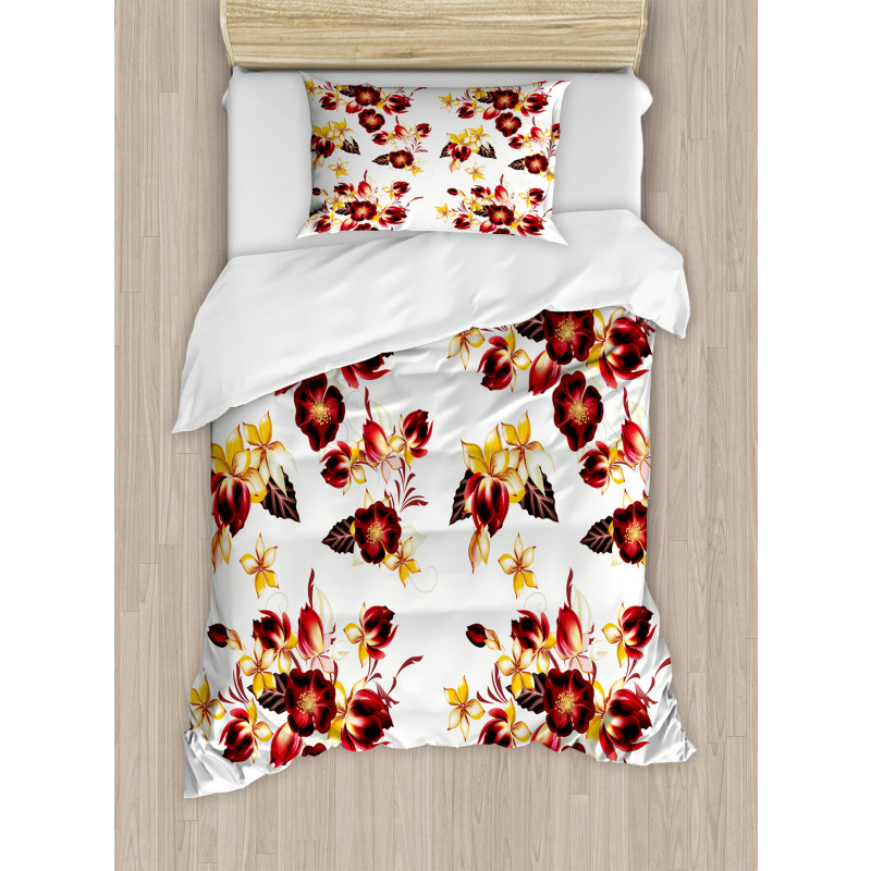 Seamless Floral Design Duvet Cover Set