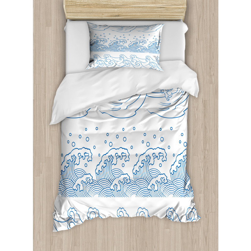 Japanese Kanagawa Wave Duvet Cover Set