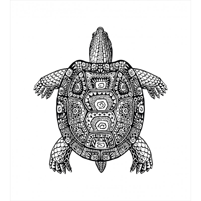 Tribal Art on Tortoise Duvet Cover Set