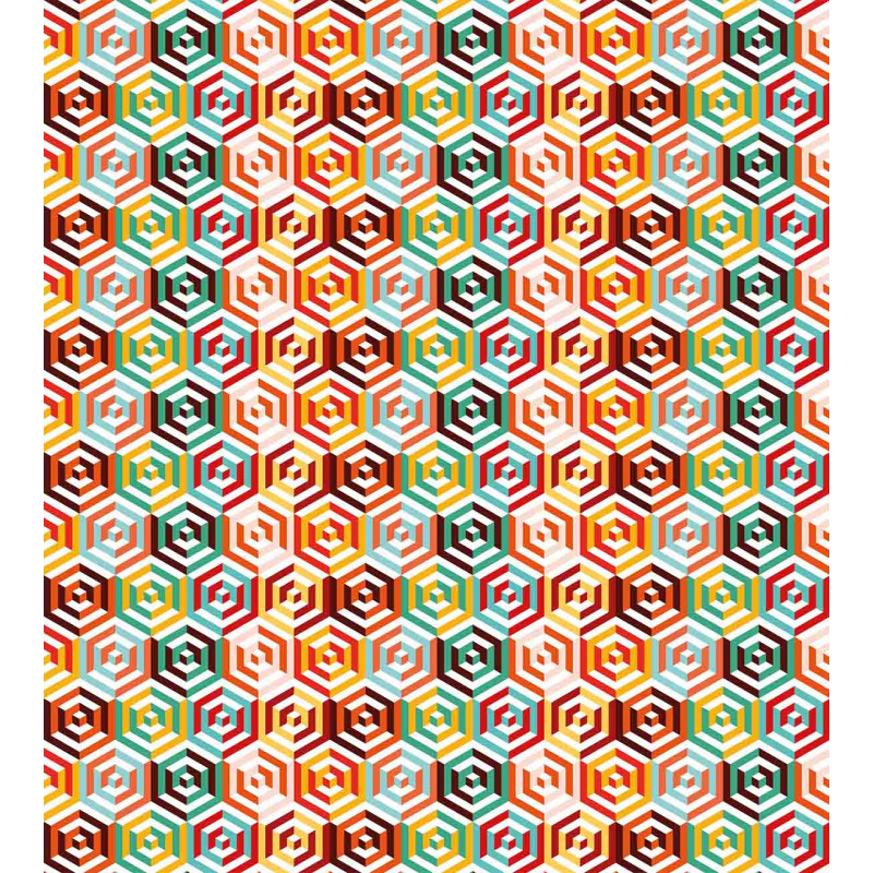 Hexagonal Shape Retro Duvet Cover Set