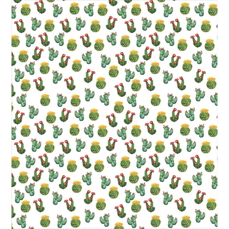 Cactus and Suculent Print Duvet Cover Set