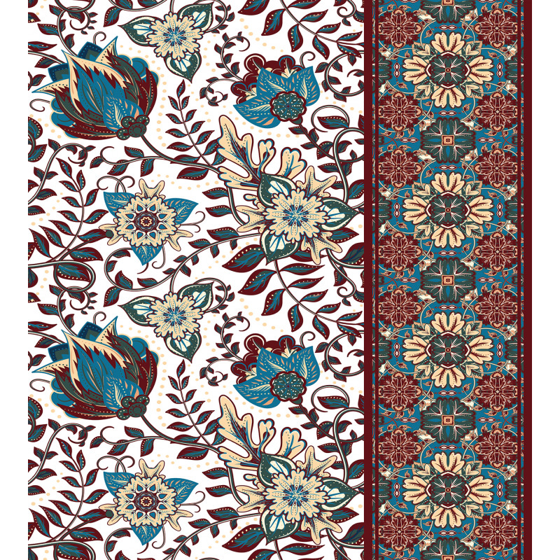 Ornate Floral Border Duvet Cover Set