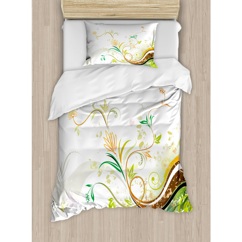 Flowers Ivy Leaves Ivy Duvet Cover Set