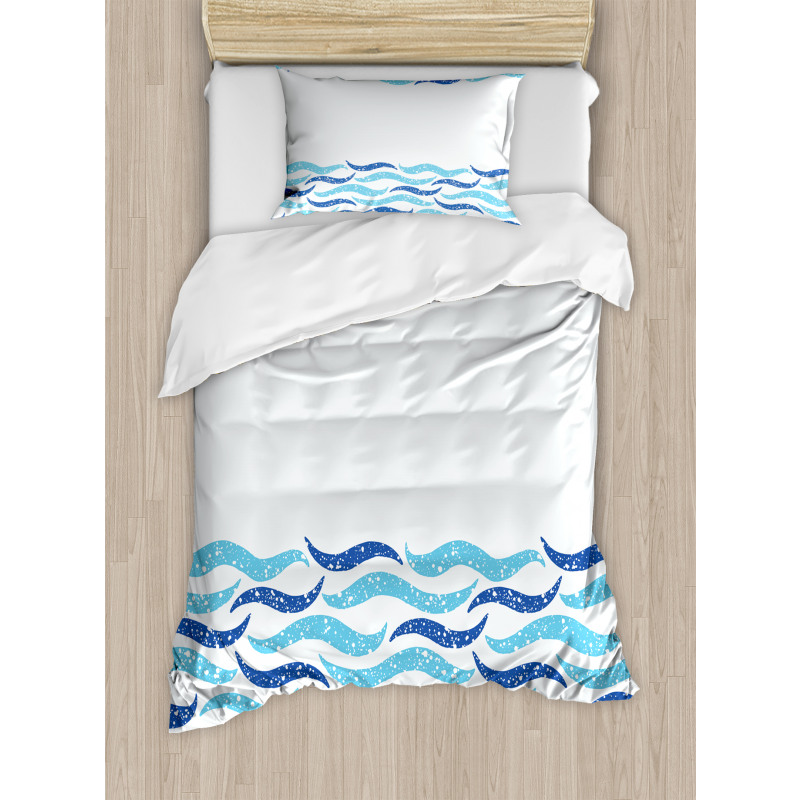 Ocean Life Sea Waves Duvet Cover Set