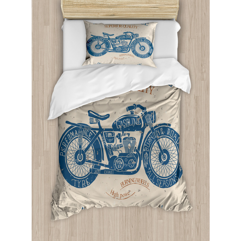 Retro Chopper Rider Duvet Cover Set