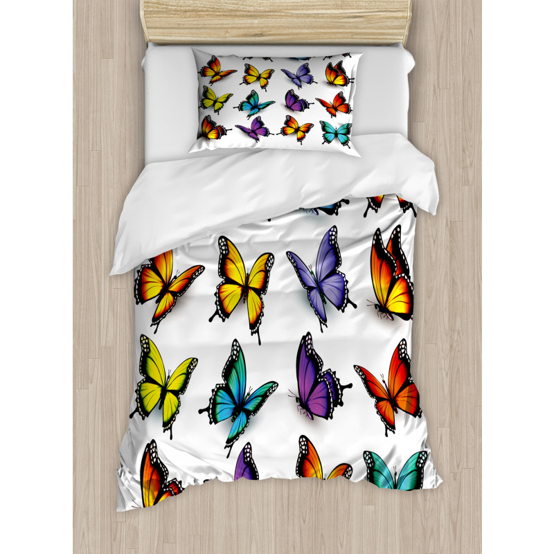 Colorful Wings Spring Duvet Cover Set