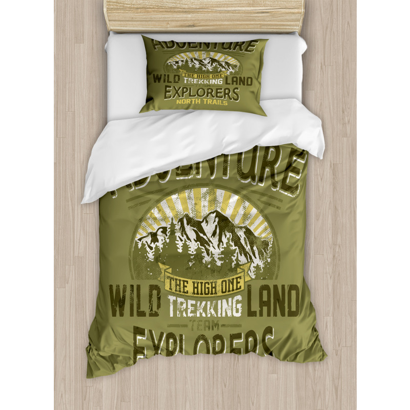 Outdoor Adventure Poster Duvet Cover Set