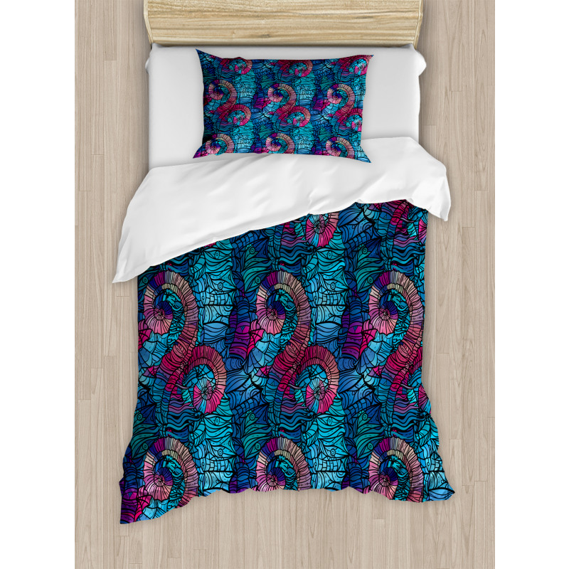 Mosaic Shell Swirls Duvet Cover Set